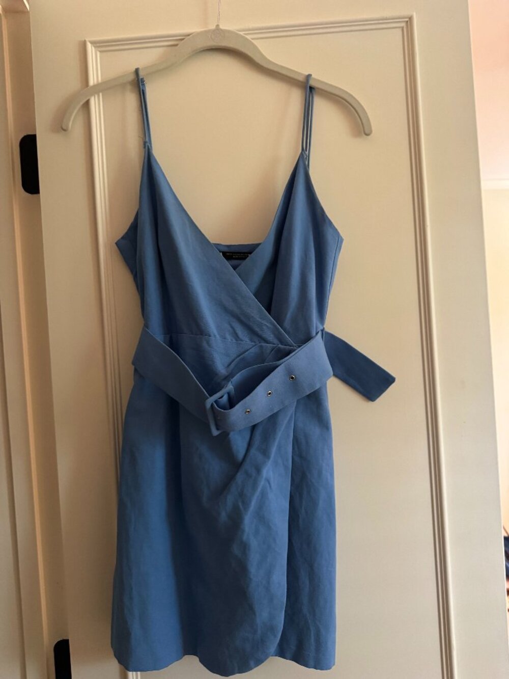 ZARA Blue belt dress